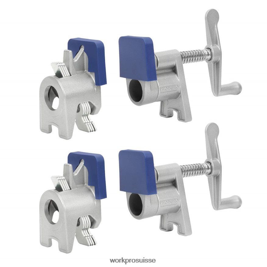 Colliers de serrage 2 pièces, colliers de serrage légers en aluminium moulé sous pression Z2LXTF124 noir WORKPRO outil
