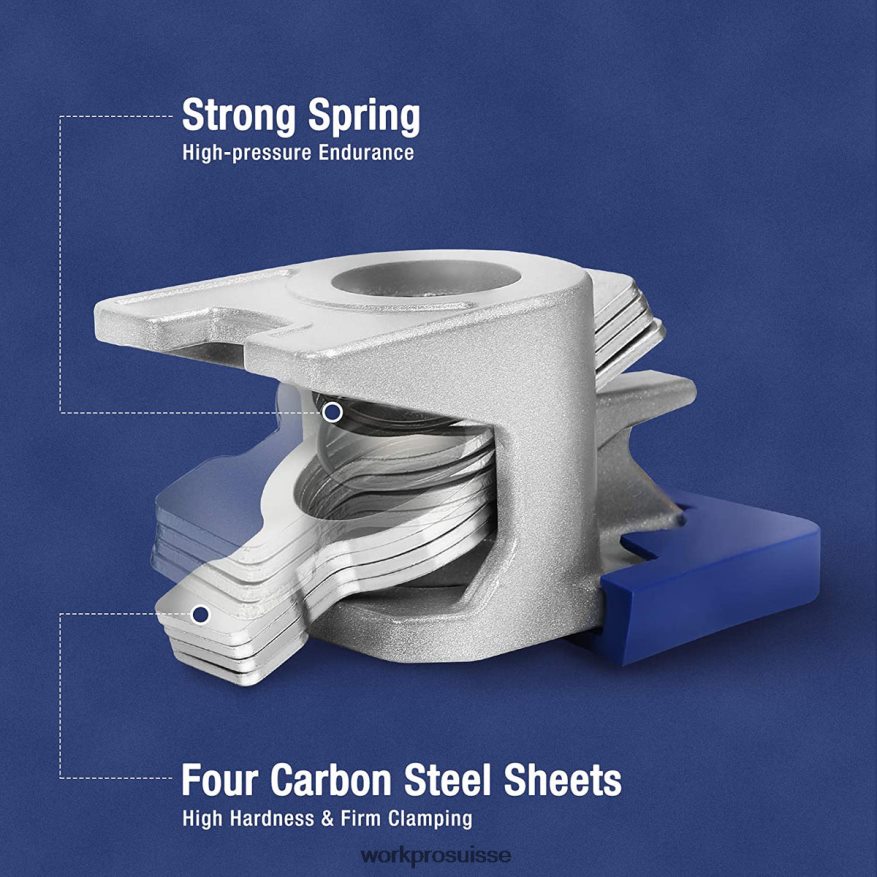 Colliers de serrage 2 pièces, colliers de serrage légers en aluminium moulé sous pression Z2LXTF124 noir WORKPRO outil