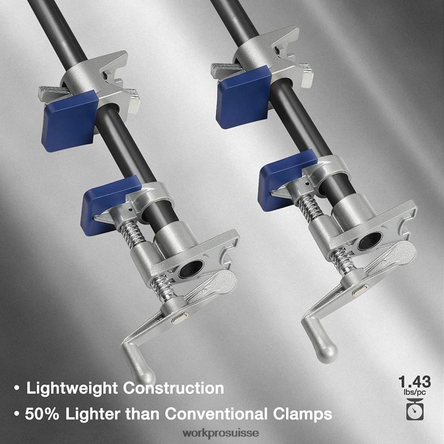 Colliers de serrage 2 pièces, colliers de serrage légers en aluminium moulé sous pression Z2LXTF124 noir WORKPRO outil