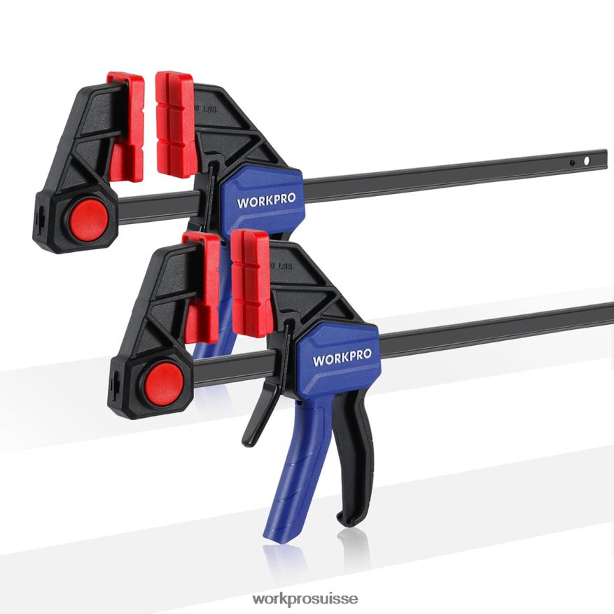 Pinces à barre 2 pièces pour le travail du bois, pince/écarteur à une main de 300 lb pour usage moyen Z2LXTF118 morden WORKPRO outil