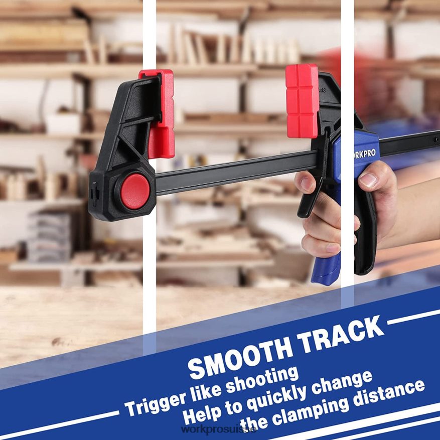 Pinces à barre 2 pièces pour le travail du bois, pince/écarteur à une main de 300 lb pour usage moyen Z2LXTF118 morden WORKPRO outil