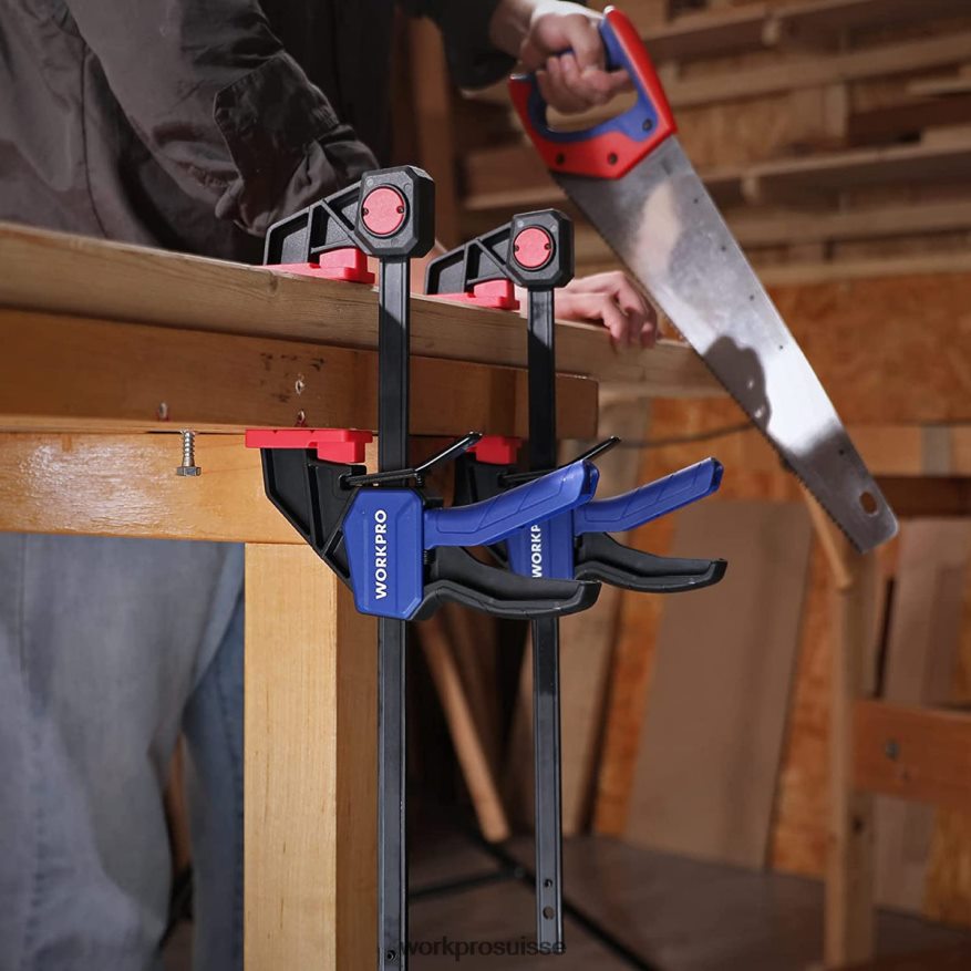 Pinces à barre 2 pièces pour le travail du bois, pince/écarteur à une main de 300 lb pour usage moyen Z2LXTF118 morden WORKPRO outil