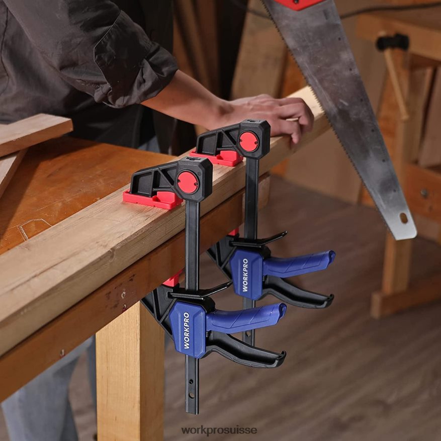 Pinces à barre 2 pièces pour le travail du bois, pince/écarteur à une main de 300 lb pour usage moyen Z2LXTF123 utile WORKPRO outil