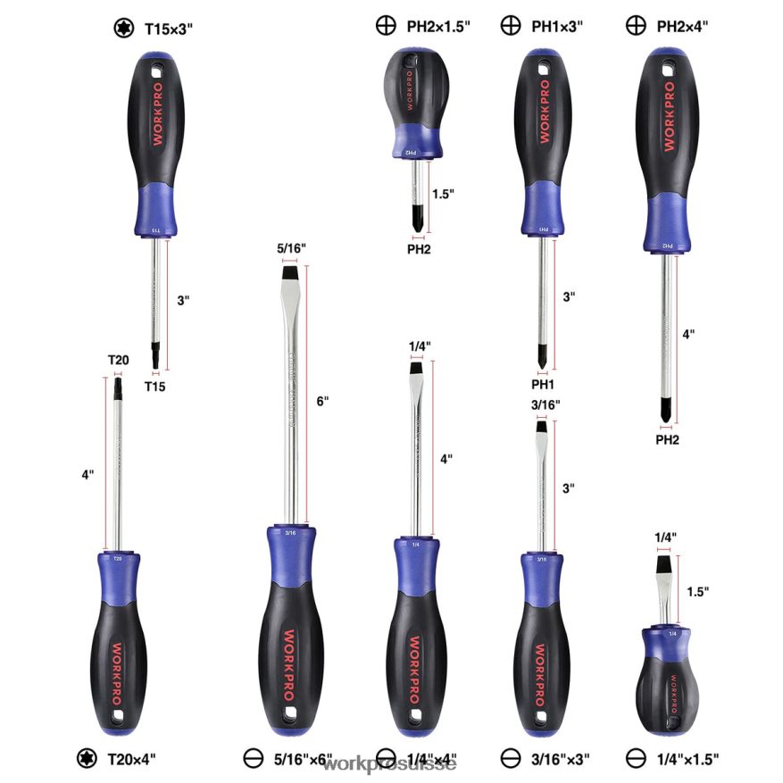 Clé à chocs sans fil 20v, jeu de 5 pinces, 16 tournevis magnétiques et 3 clés à molette Z2LXTF319 utile WORKPRO outil