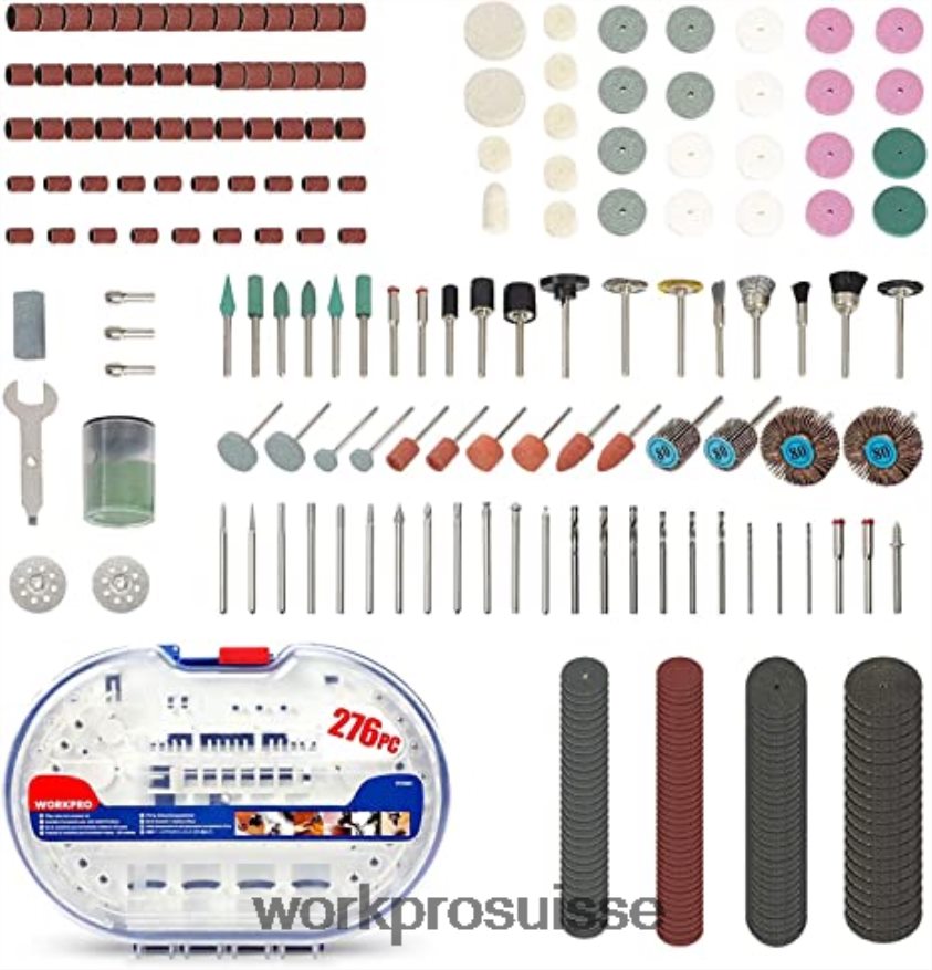 Kit d'outils rotatifs sans fil 12 V, kit d'accessoires pour outils rotatifs de 276 pièces, jeu de pinces de 8 pièces et kit d'agrafeuse 4 en 1 Z2LXTF317 morden WORKPRO outil