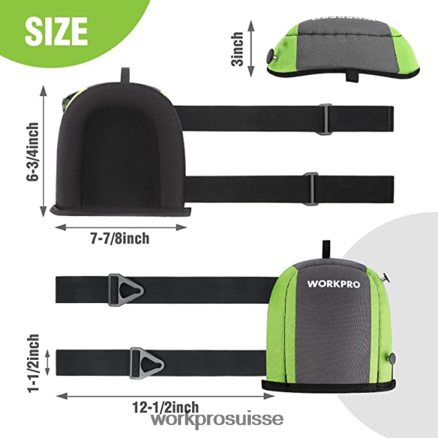 Scie à chaîne sans fil, ensemble d'outils de jardinage de 7 pièces, 2 paires de gants de jardinage et genouillères de jardinage. Z2LXTF314 utile WORKPRO outil