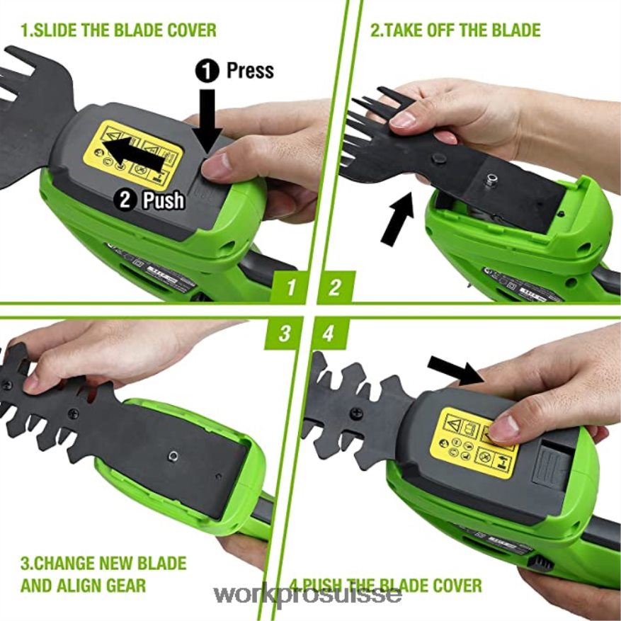 Taille-haie sans fil 20 V, taille-haie portatif 2 en 1, sécateur 2 pièces et genouillères de jardin. Z2LXTF320 morden WORKPRO outil
