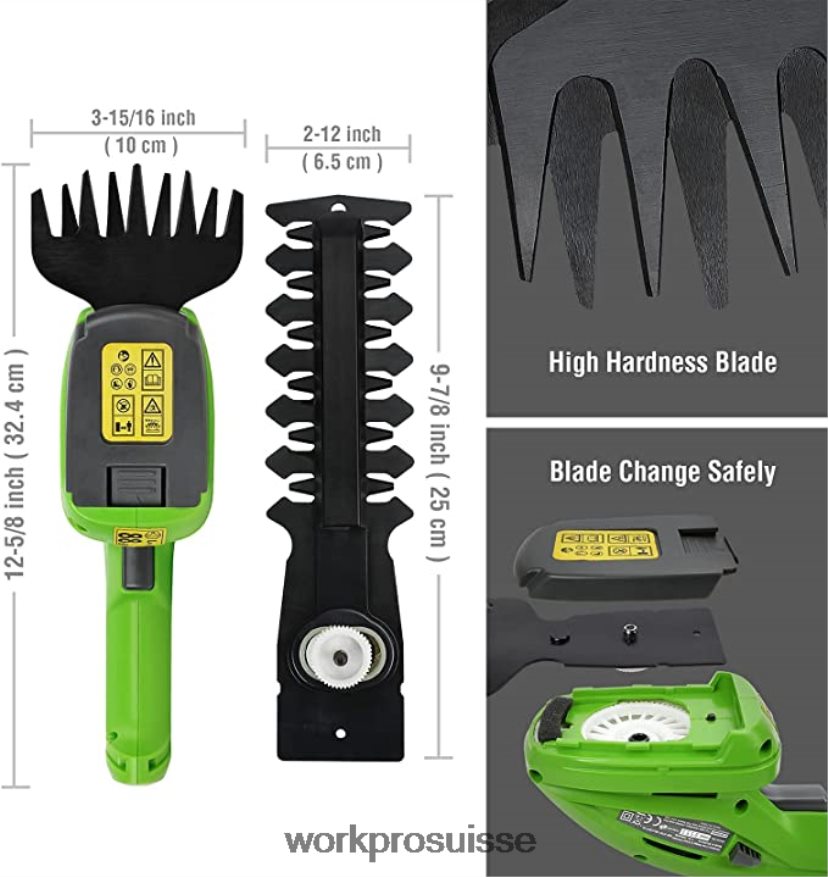 Taille-haie sans fil 20 V, taille-haie portatif 2 en 1, sécateur 2 pièces et genouillères de jardin. Z2LXTF320 morden WORKPRO outil
