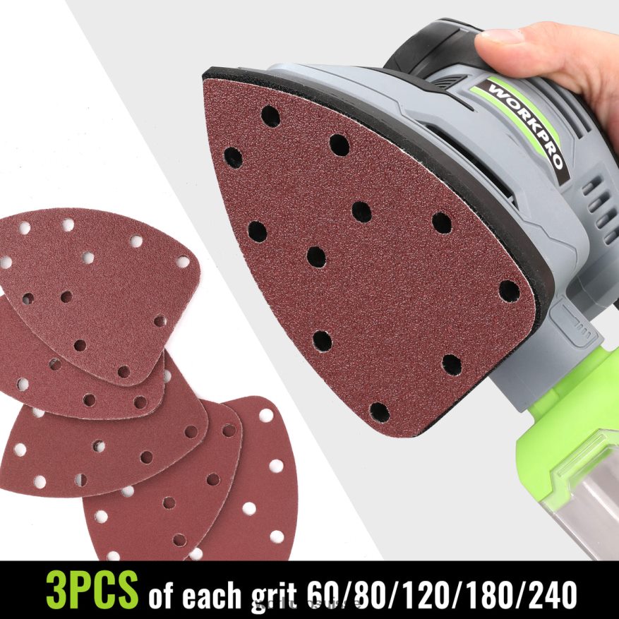 Ponceuse de détail de 1,6 A, ponceuse électrique compacte de 13 000 opm avec dépoussiéreur Z2LXTF239 utile WORKPRO outil