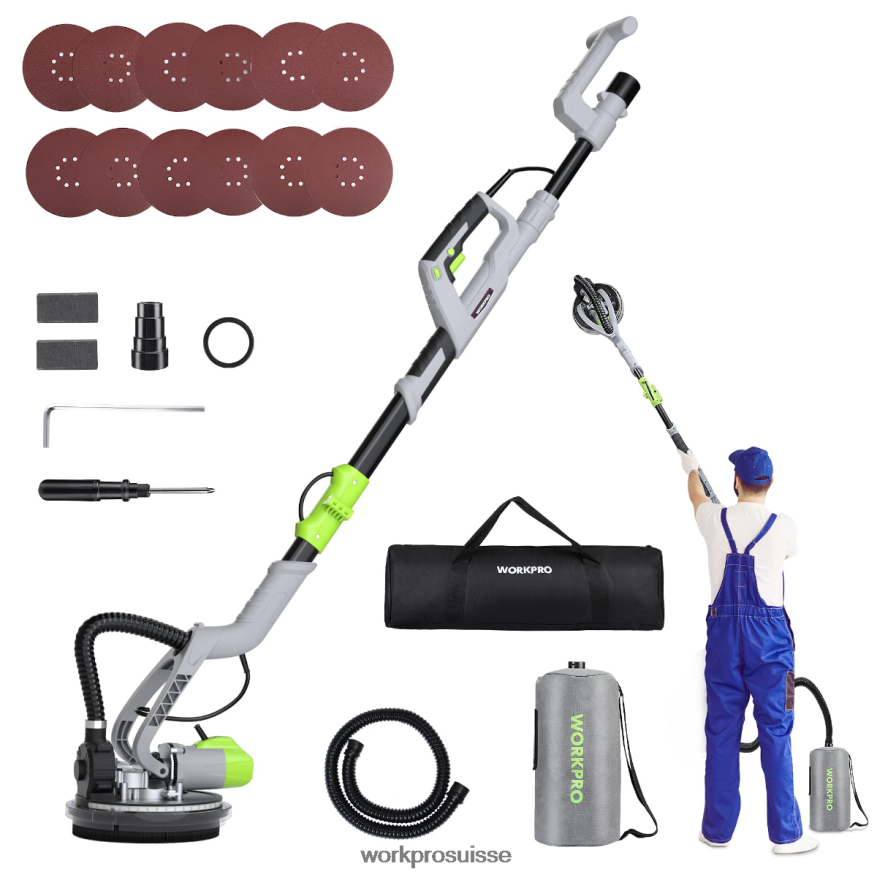 Ponceuse électrique pour cloisons sèches 720 W avec aspirateur Z2LXTF228 morden WORKPRO outil
