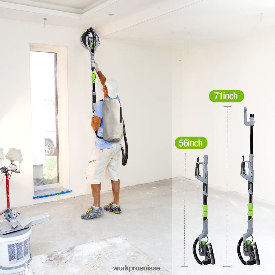 Ponceuse électrique pour cloisons sèches 720 W avec aspirateur Z2LXTF228 morden WORKPRO outil