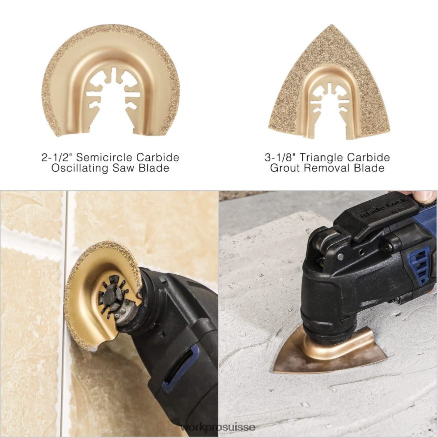Lames de scie oscillantes 25 pièces, lame de coupe, accessoire multi-outil universel pour le ponçage, le meulage et la coupe Z2LXTF200 morden WORKPRO outil