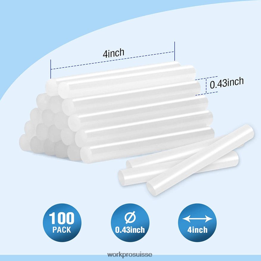 Paquet de 100 bâtons de colle chaude pleine grandeur compatibles avec la plupart des pistolets à colle Z2LXTF196 nouveau WORKPRO outil