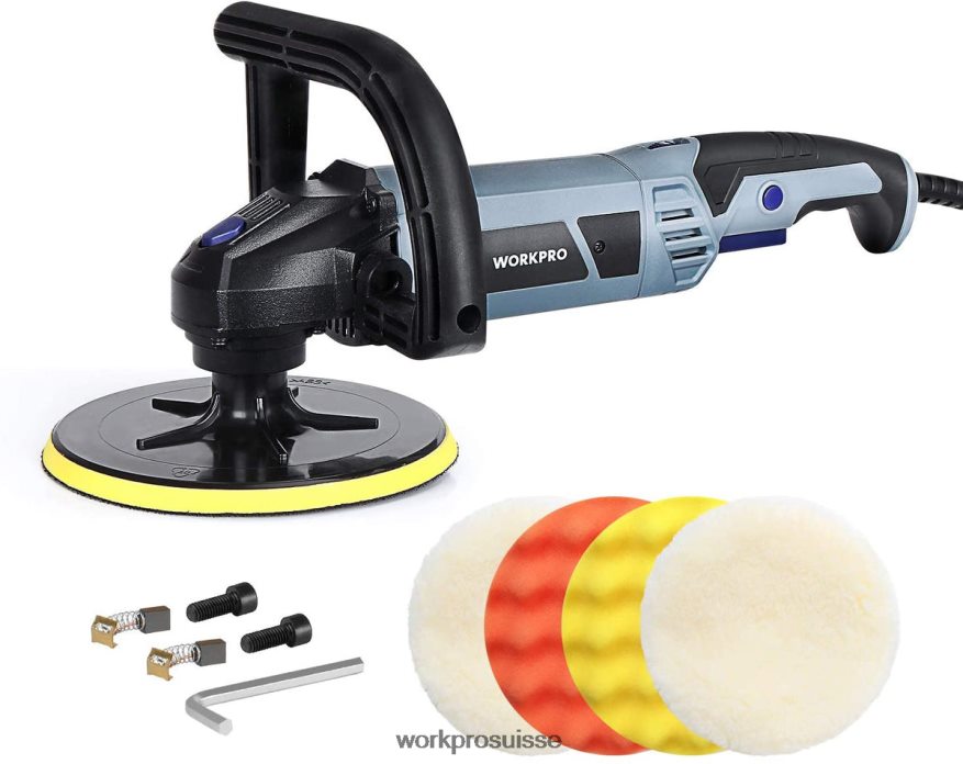polisseuse tampon à poignée amovible avec accessoires Z2LXTF231 utile WORKPRO outil
