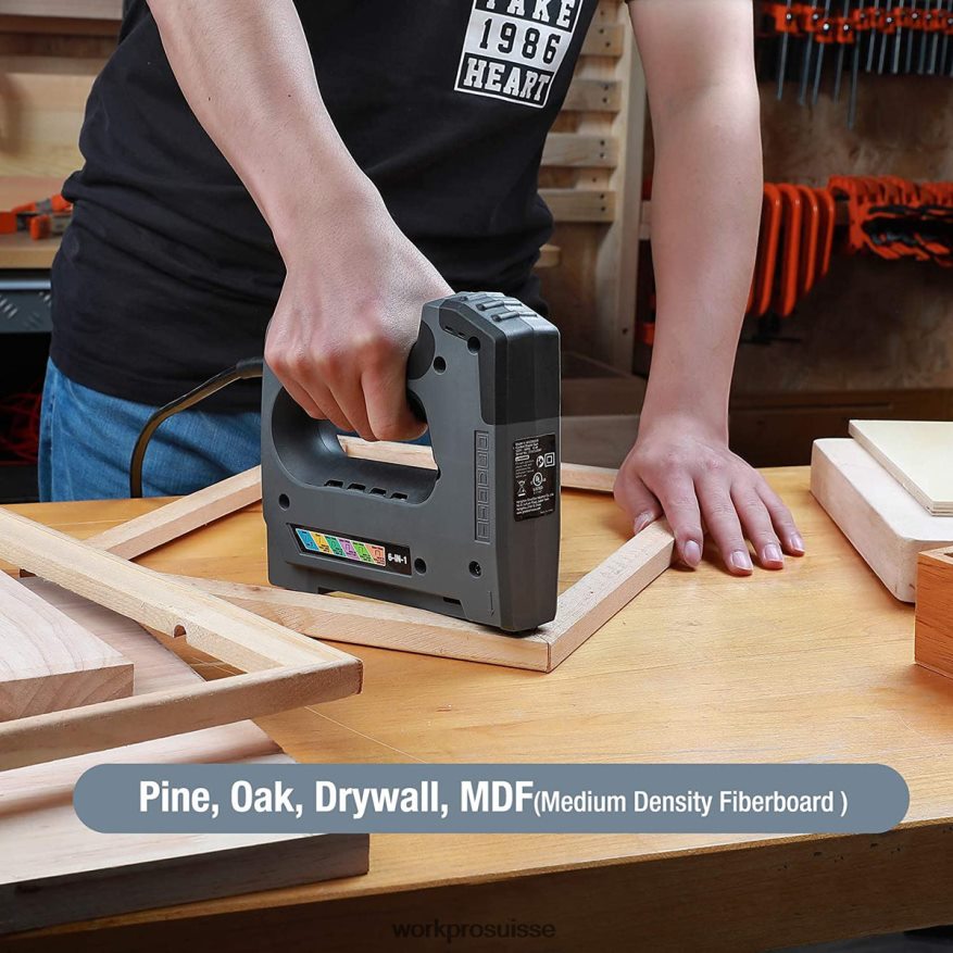 Agrafeuse électrique 110v 6 en 1 pour projet de bricolage de menuiserie Z2LXTF167 utile WORKPRO outil