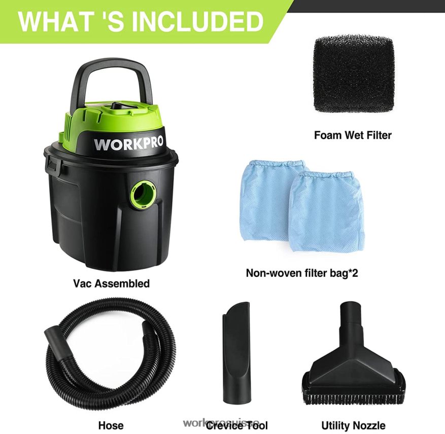 Aspirateur humide/sec 2,5 gallons 3 chevaux de pointe, aspirateur d'atelier portable pour la maison Z2LXTF216 utile WORKPRO outil