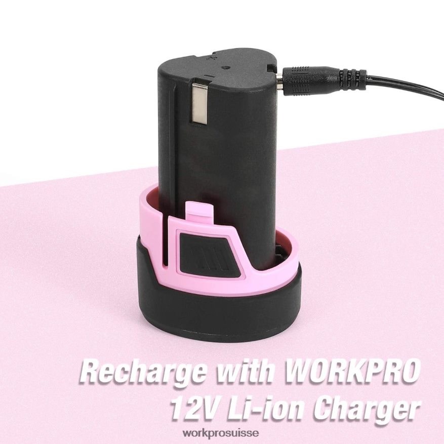 Batterie de remplacement lithium-ion 12 V pour perceuse-visseuse sans fil 12 V Z2LXTF223 rose WORKPRO outil