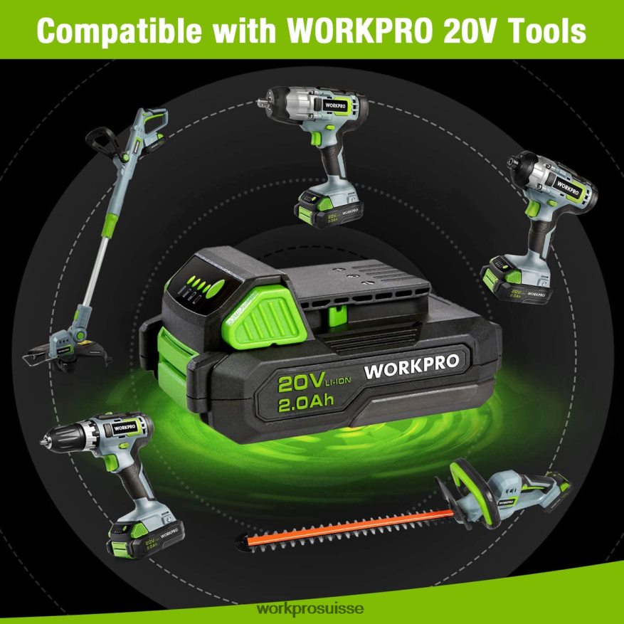 Batterie lithium-ion 20 V 2,0 Ah Z2LXTF218 morden WORKPRO outil