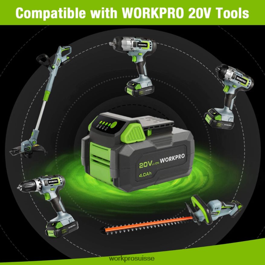 Batterie lithium-ion 20 V 4,0 Ah Z2LXTF217 morden WORKPRO outil