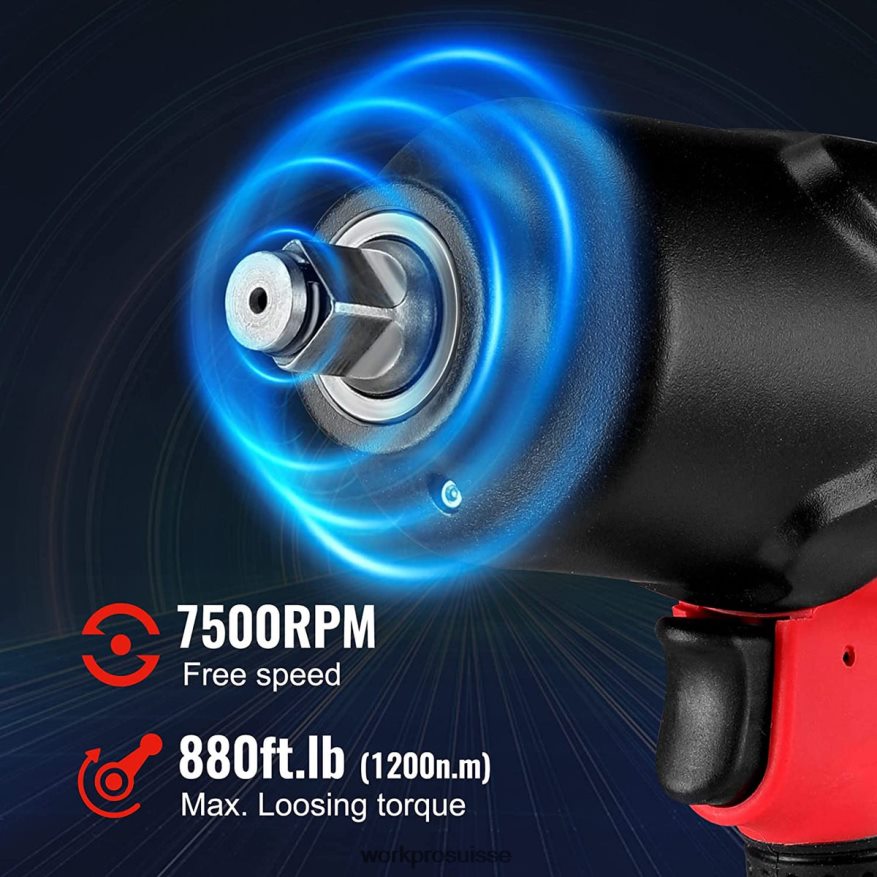Clé à chocs pneumatique pour changement de pneus, réparation automobile Z2LXTF189 utile WORKPRO outil