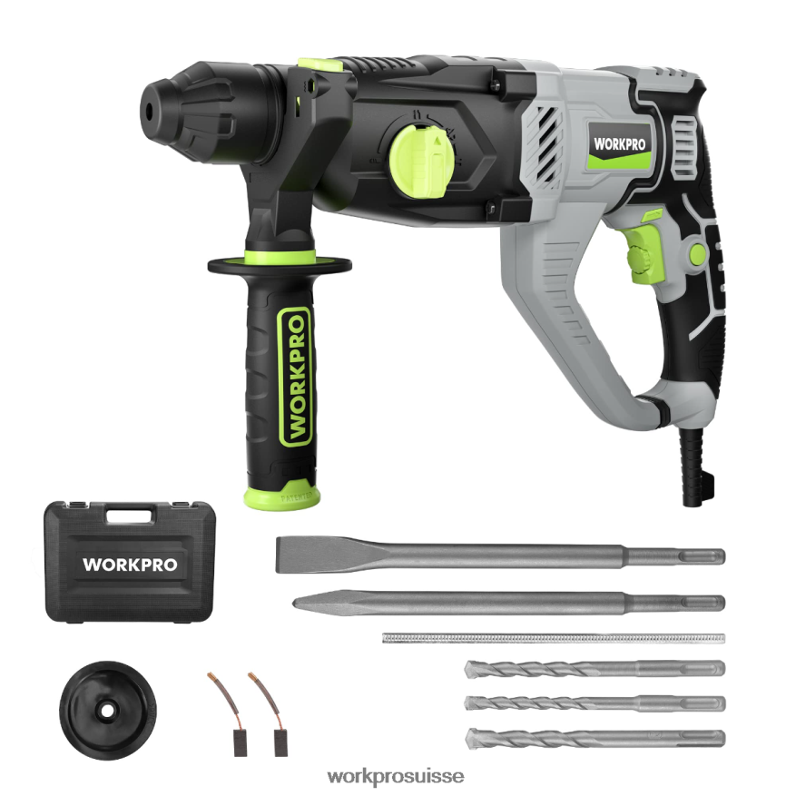 Perceuse à percussion rotative SDS-Plus de qualité supérieure de 7,5 A, 1-1/4 pouce, version filaire légère Z2LXTF178 utile WORKPRO outil