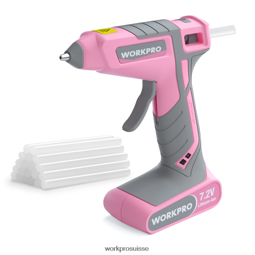 Kit de pistolet à colle thermofusible sans fil 7,2 V Z2LXTF164 rose/blanc WORKPRO outil