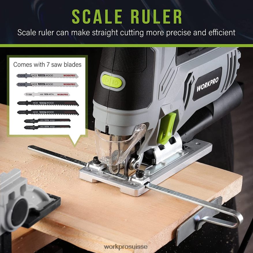 scie sauteuse, kit d'outils de scie sauteuse électrique filaire 6,5 ampères 850w Z2LXTF241 morden WORKPRO outil