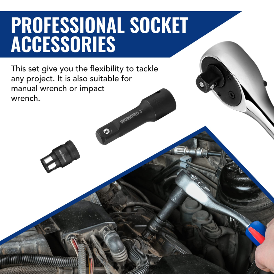 Ensemble d'accessoires pour outils d'entraînement 18 pièces Z2LXTF137 morden WORKPRO outil