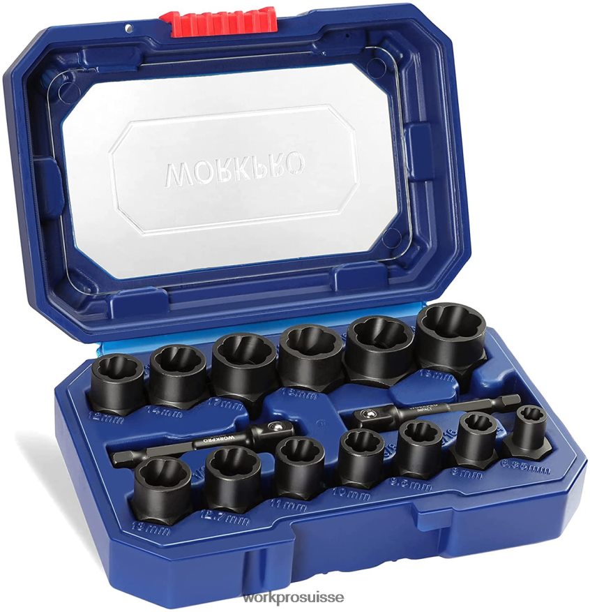 Ensemble de 15 extracteurs de boulons et d'écrous à percussion Z2LXTF128 utile WORKPRO outil