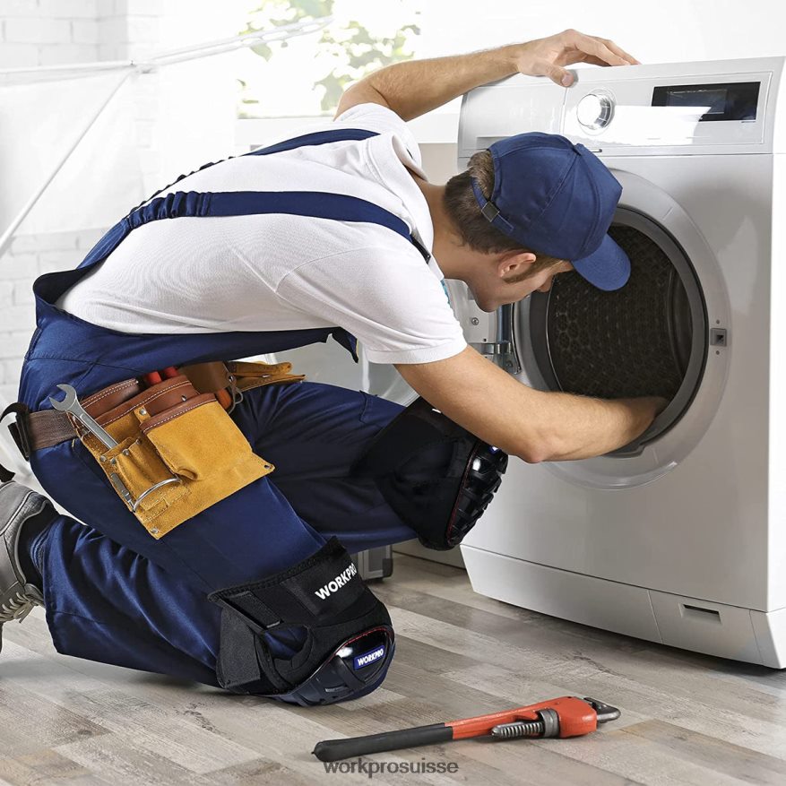Genouillères en gel avec sangles antidérapantes, genouillères professionnelles pour le travail Z2LXTF129 morden WORKPRO outil