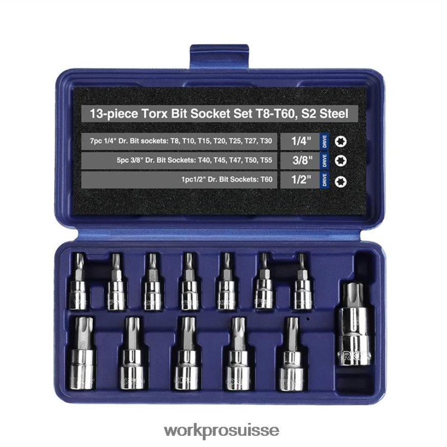 Jeu de 13 douilles Torx (pour utilisation manuelle uniquement) Z2LXTF127 morden WORKPRO outil