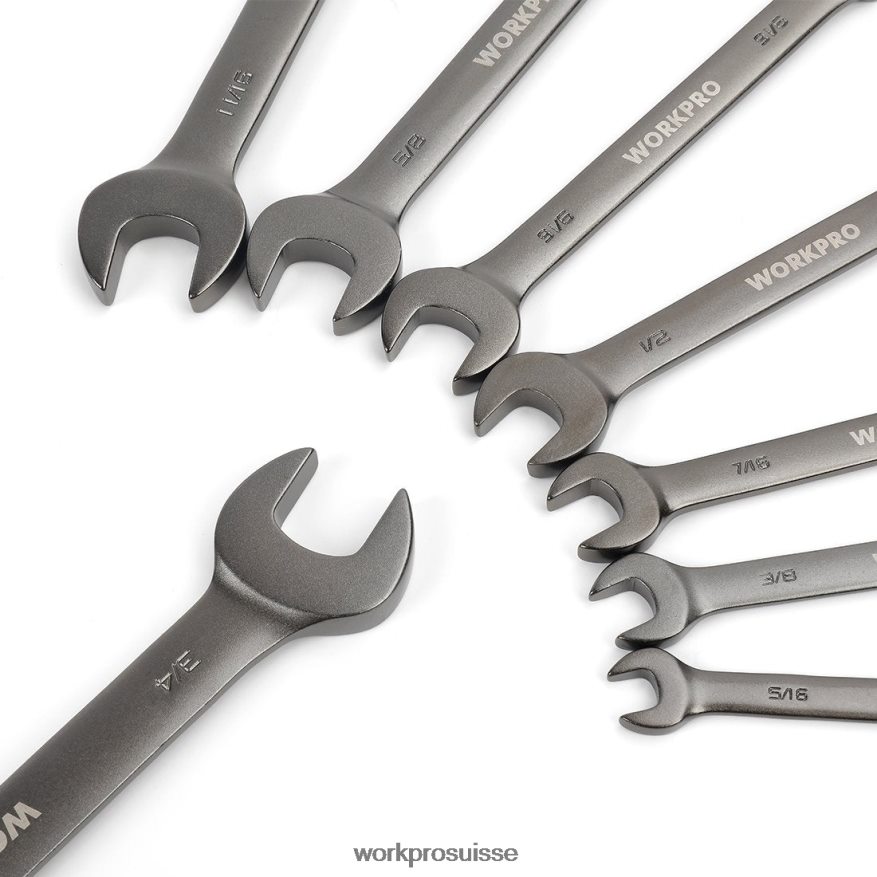 Jeu de 8 clés mixtes à cliquet à tête flexible avec sac de rangement Z2LXTF86 utile WORKPRO outil