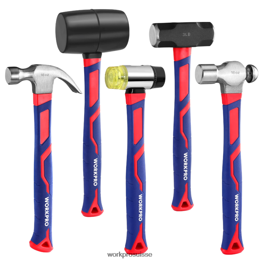 Jeu de marteaux 5 pièces Z2LXTF136 morden WORKPRO outil