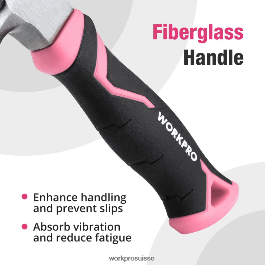 Marteau à griffes de 8 oz avec manche en fibre de verre Z2LXTF254 utile WORKPRO outil