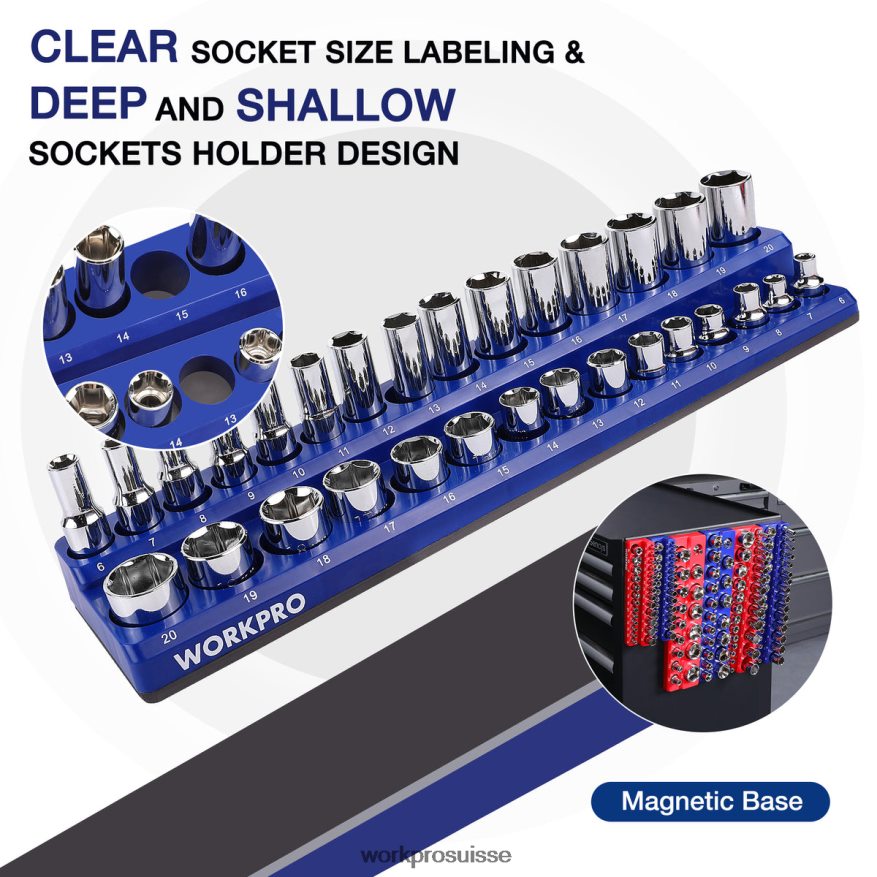 organisateur de récipients magnétiques, lot de 6 Z2LXTF126 morden WORKPRO outil