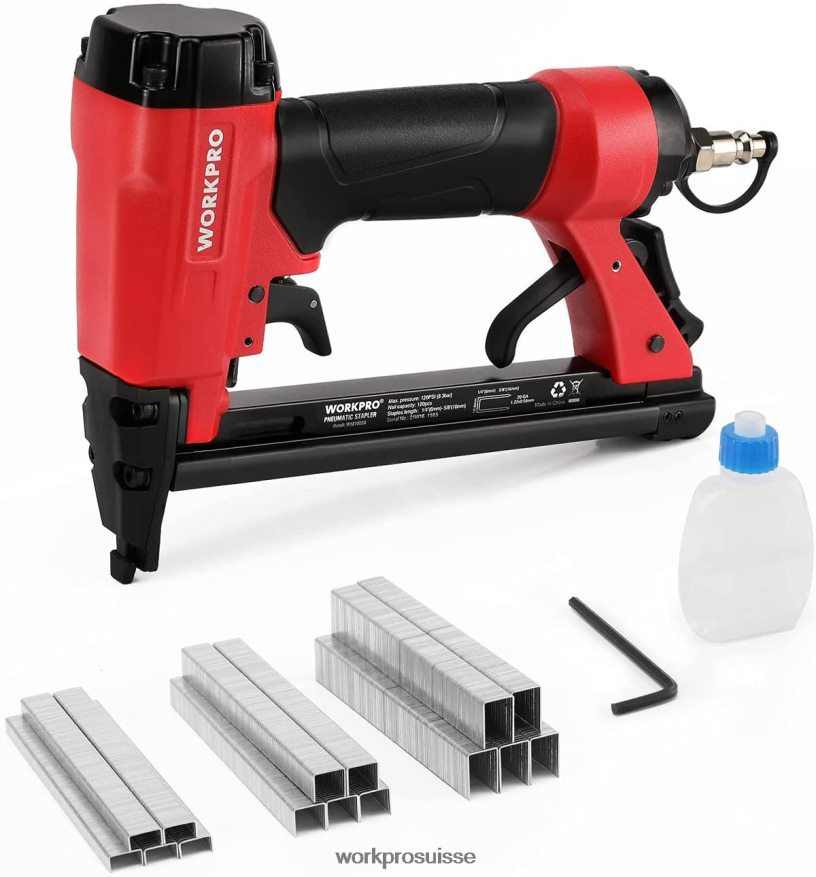 Agrafeuse pneumatique de calibre 20 pour les projets de menuiserie, de menuiserie et de bricolage Z2LXTF61 utile WORKPRO outil