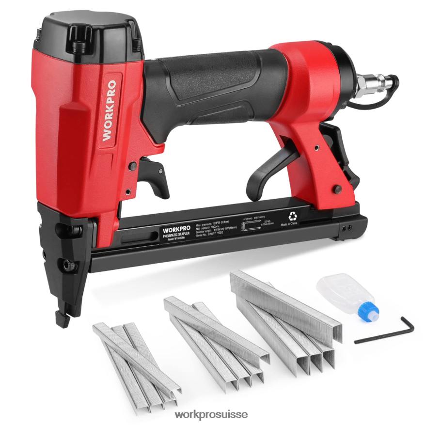 agrafeuse pneumatique, agrafeuse pour tissus d'ameublement 8016/7116 Z2LXTF182 morden WORKPRO outil