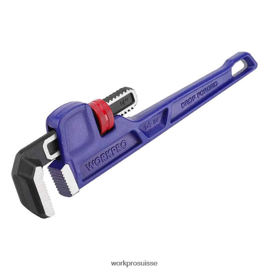 Clé de plomberie droite robuste de 14 pouces Z2LXTF89 utile WORKPRO outil