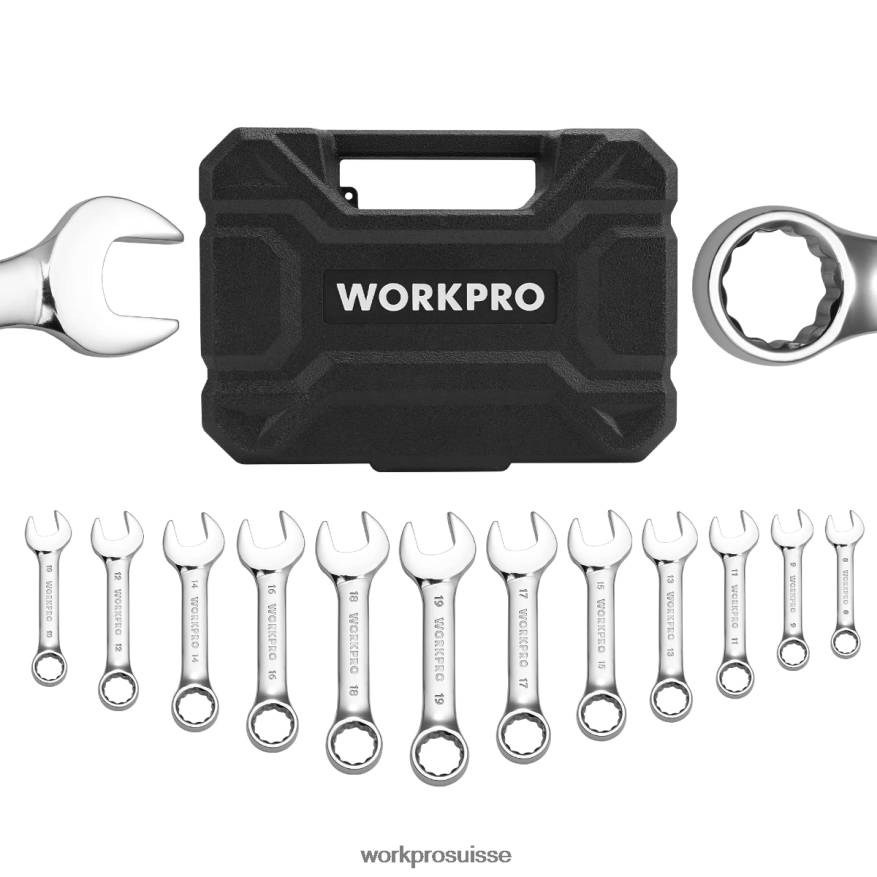 Jeu de 12 clés mixtes courtes Z2LXTF97 utile WORKPRO outil