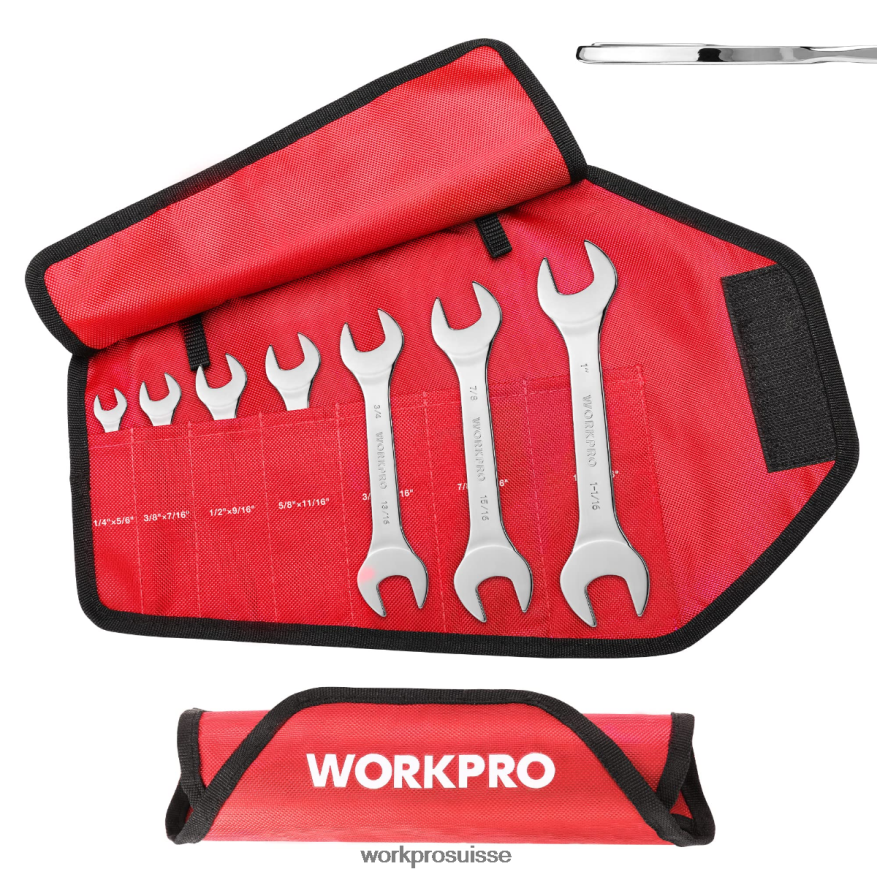 Jeu de 7 clés métriques super fines avec pochette de rangement enroulable Z2LXTF96 utile WORKPRO outil