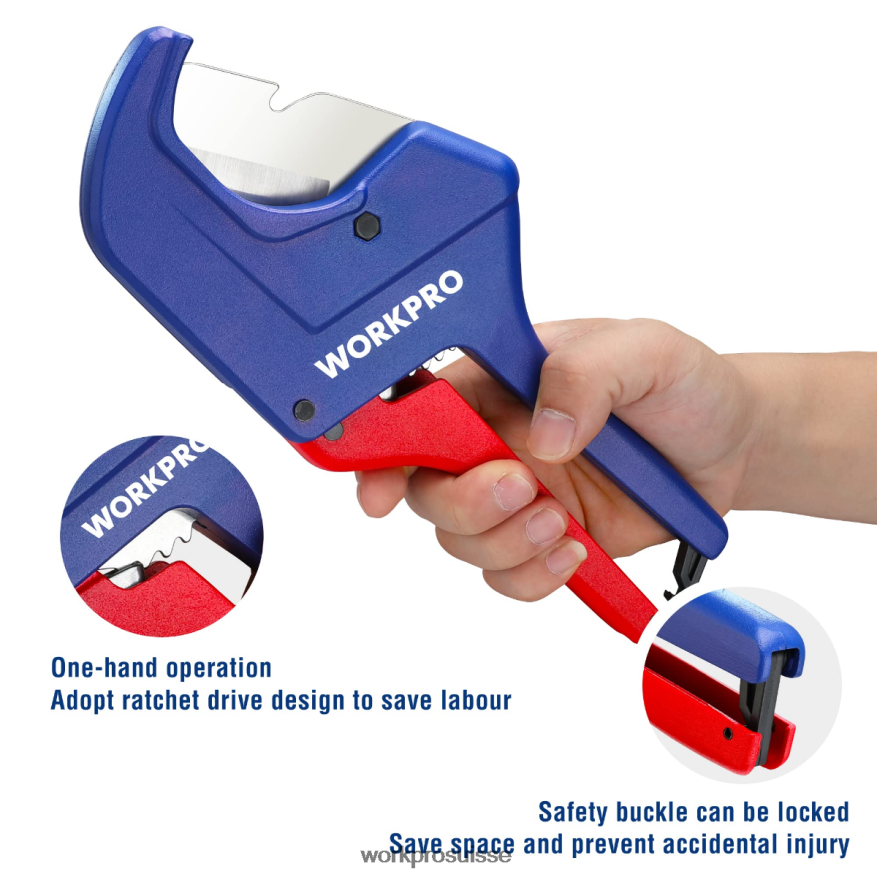 outil de coupe de tuyau en PVC à cliquet Z2LXTF155 utile WORKPRO outil