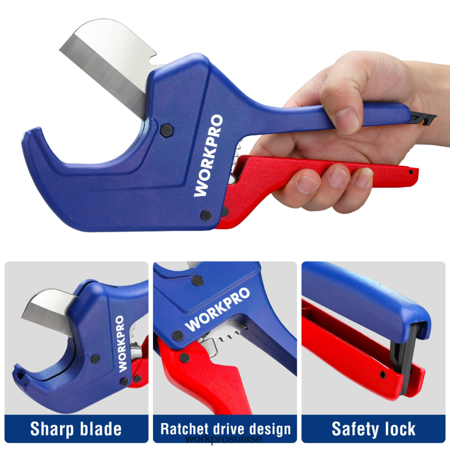 outil de coupe de tuyau en PVC à cliquet Z2LXTF155 utile WORKPRO outil
