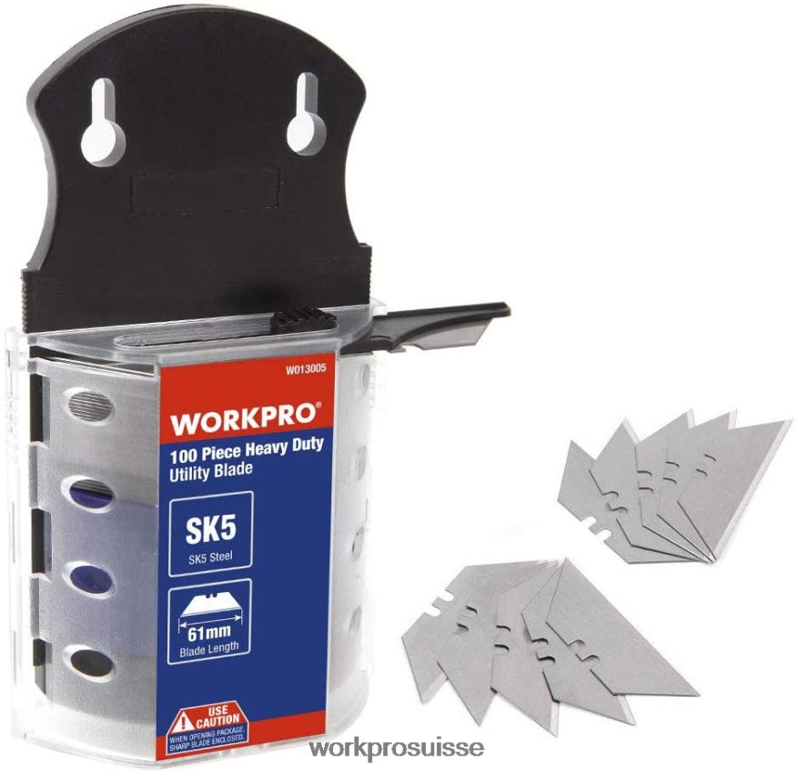 100 pcs lames de couteau utilitaire en acier sk5 avec distributeur Z2LXTF40 utile WORKPRO outil