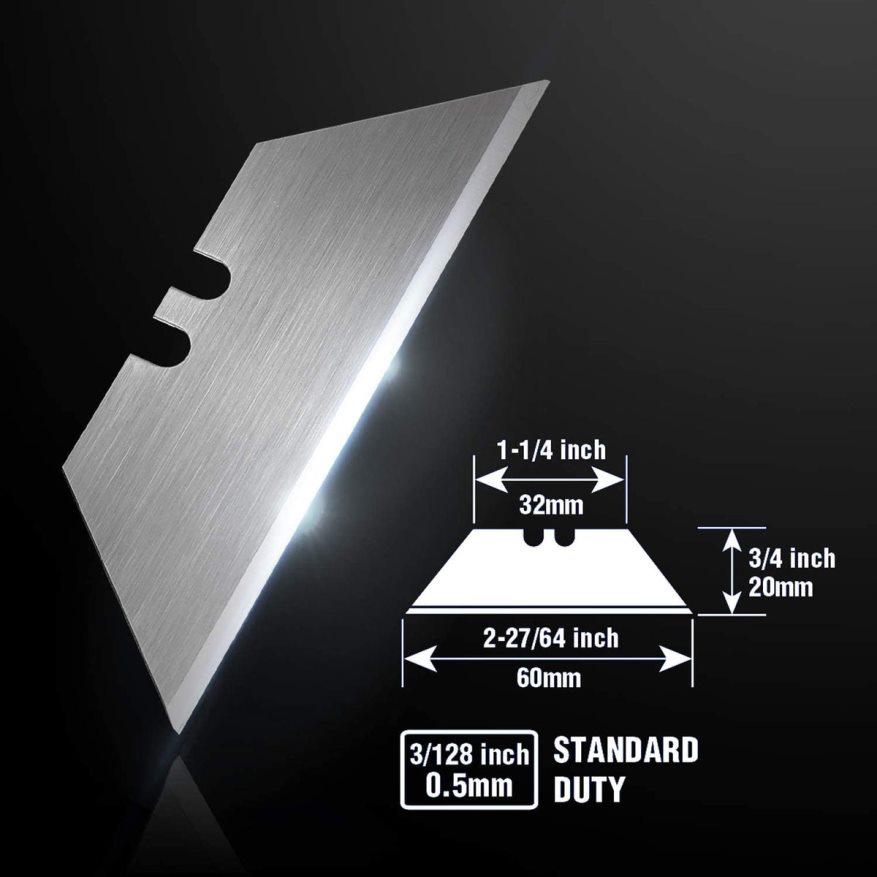 100 pcs lames de couteau utilitaire en acier sk5 avec distributeur Z2LXTF40 utile WORKPRO outil