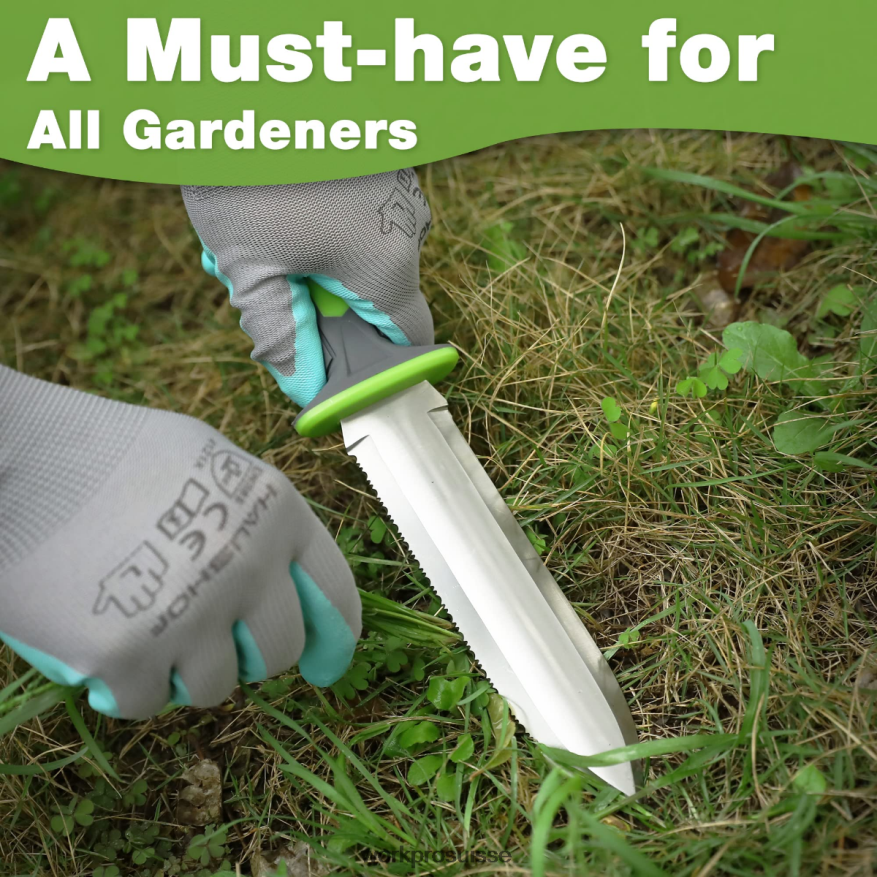 couteau de jardin avec étui oxford, lame en acier inoxydable avec tranchant Z2LXTF283 vert/rose WORKPRO outil