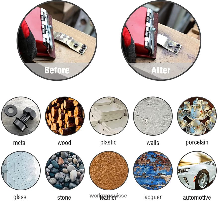 24 paquets de papier de verre grain 80-600 assortis avec support Z2LXTF150 utile WORKPRO outil
