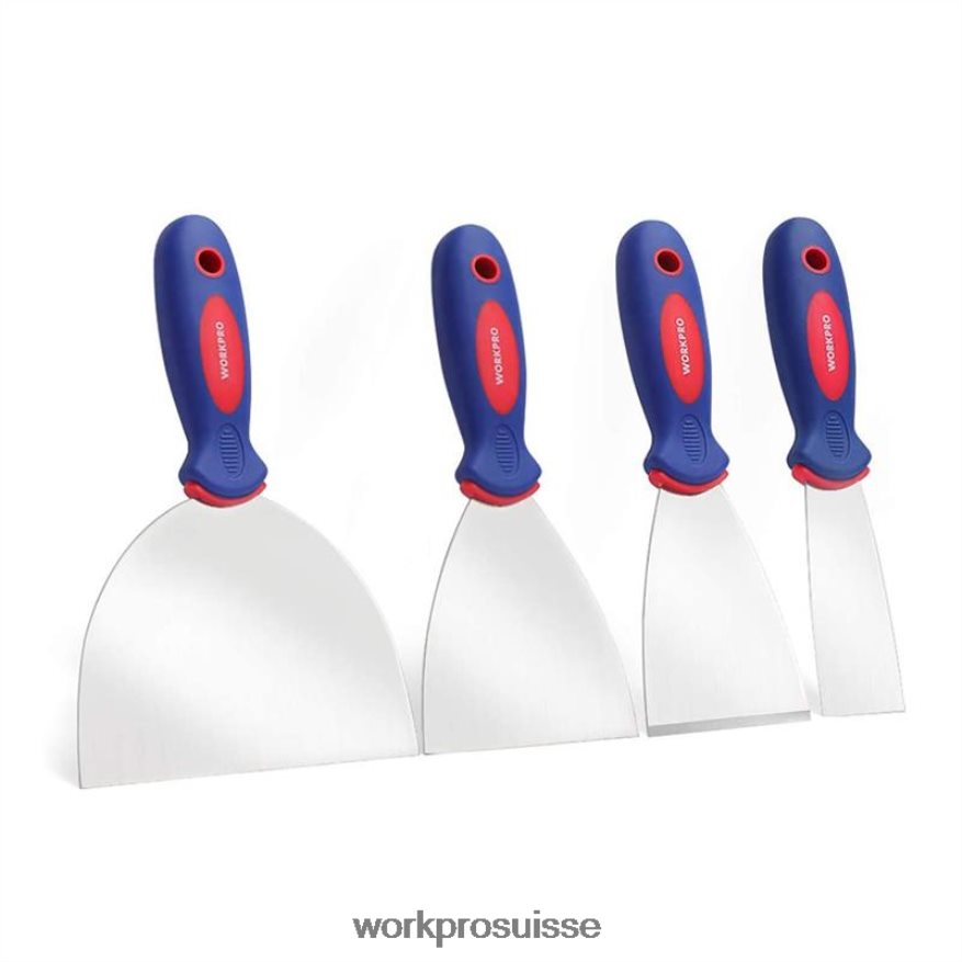 Ensemble de 4 couteaux à mastic en acier inoxydable Z2LXTF149 nouveau WORKPRO outil