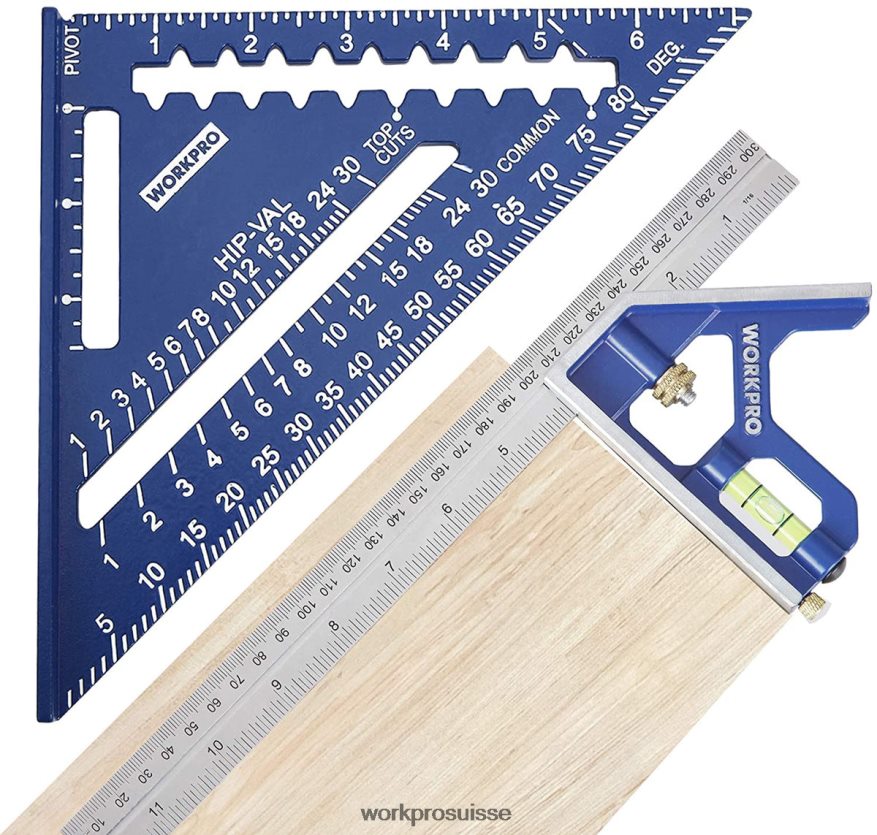 ensemble d'outils pour équerres de chevrons et équerres combinées Z2LXTF104 utile WORKPRO outil