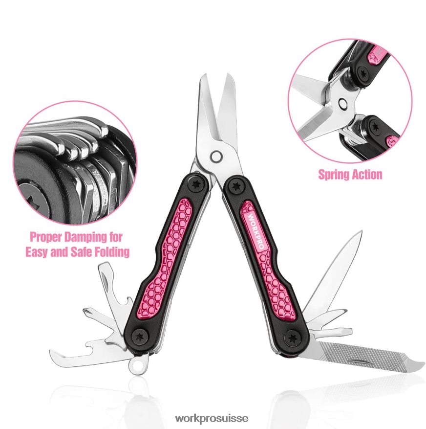 couteau utilitaire et ensemble d'outils multifonctions Z2LXTF44 rose WORKPRO outil