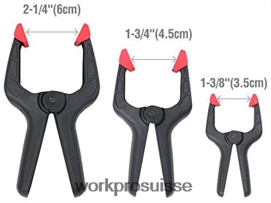 Jeu de 16 pinces à ressort en nylon pour le travail du bois, les studios de photographie et les travaux de bricolage Z2LXTF125 morden WORKPRO outil